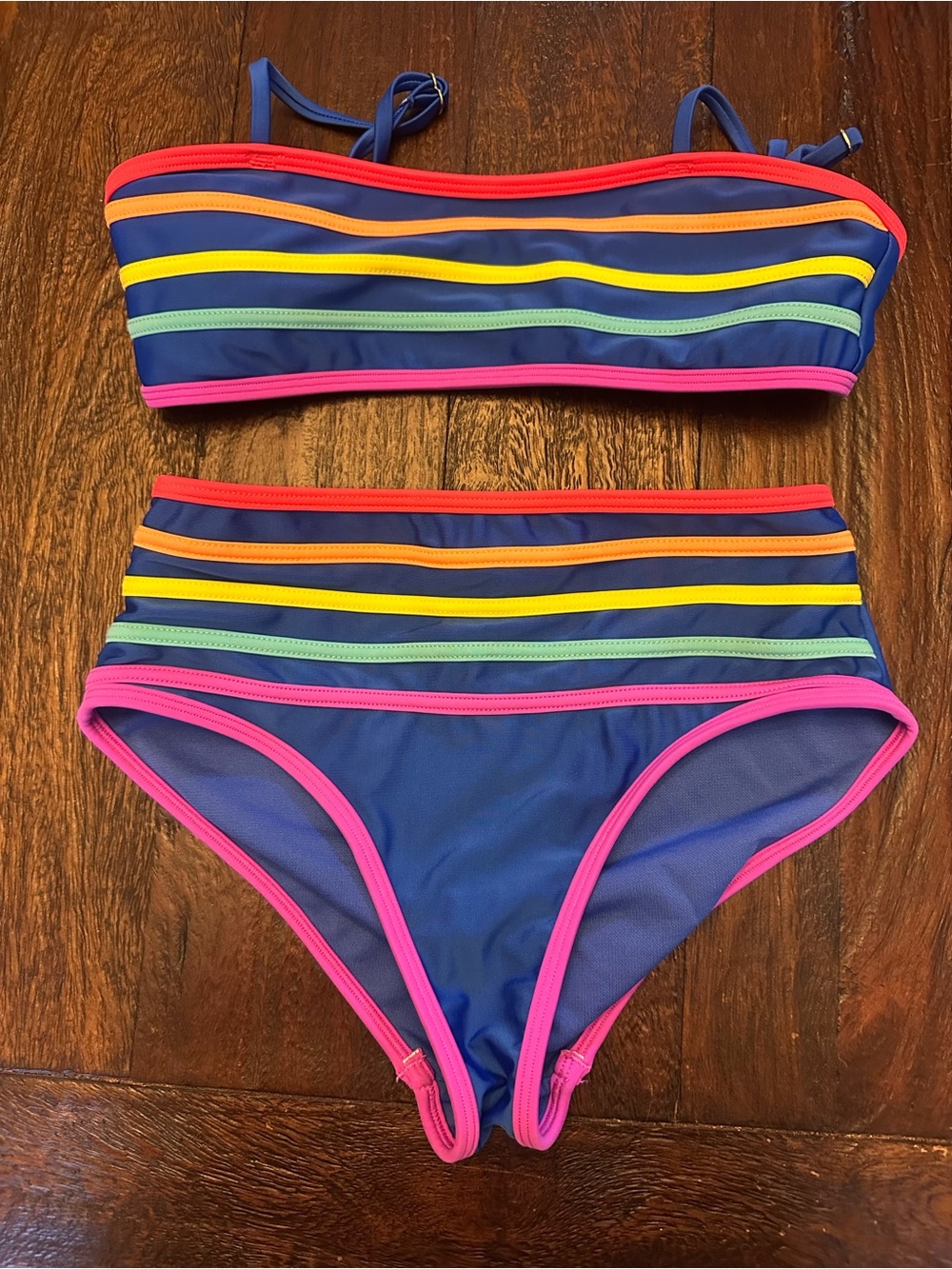 Rainbow stripe Bikini Set - Girls